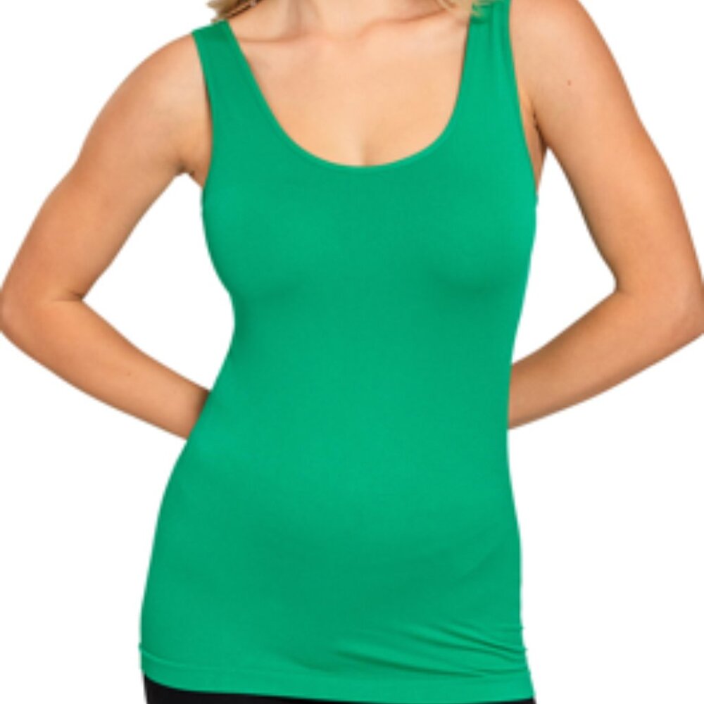 Zenana U or v neck 2-way seamless tank top